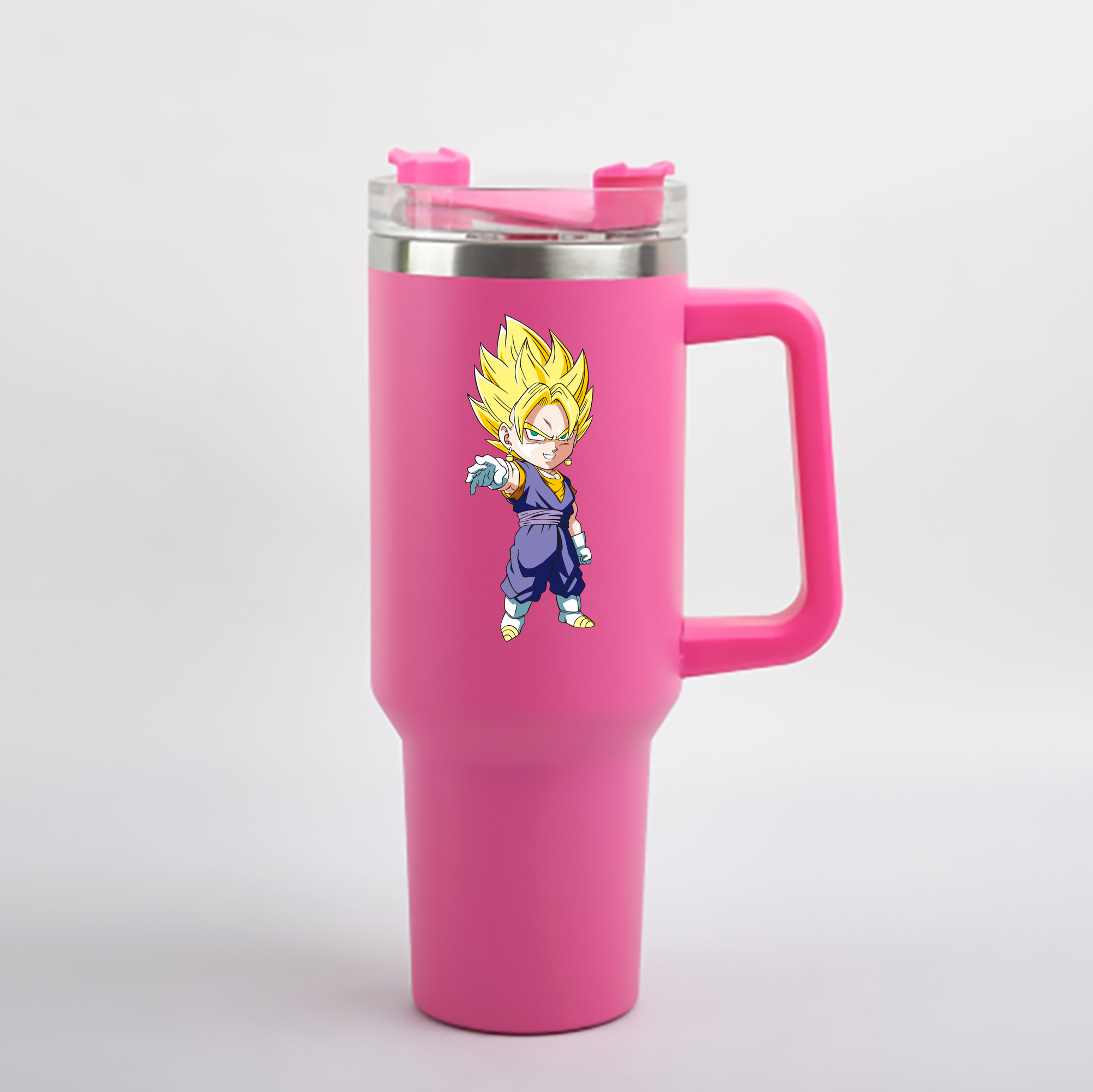 （画像用） ドラゴンボール ベジット DRAGON BALL Vegetto 1200mL車用タンブラー - クリスタルステッカー（プラスチックストロー付き）